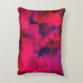 濃い赤と紫はっきりしたとモダン抽象芸術 アクセントクッション (裏面(縦))