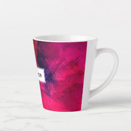 濃い赤と紫はっきりしたとモダン抽象芸術 カフェラテマグ