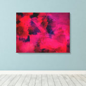 濃い赤と紫はっきりしたとモダン抽象芸術 キャンバスプリント (インサイチュ (ウッドフロア))