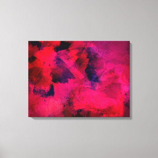 濃い赤と紫はっきりしたとモダン抽象芸術 キャンバスプリント (正面)