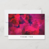 濃い赤と紫はっきりしたとモダン抽象芸術 サンキューカード (正面)