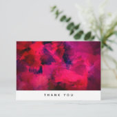 濃い赤と紫はっきりしたとモダン抽象芸術 サンキューカード (スタンド正面)