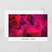 濃い赤と紫はっきりしたとモダン抽象芸術 サンキューカード (正面/裏面)