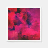濃い赤と紫はっきりしたとモダン抽象芸術 スタンダードカクテルナプキン (正面)