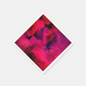 濃い赤と紫はっきりしたとモダン抽象芸術 スタンダードカクテルナプキン (角)