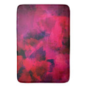 濃い赤と紫はっきりしたとモダン抽象芸術 バスマット (正面縦)