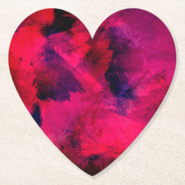 濃い赤と紫はっきりしたとモダン抽象芸術 ペーパーコースター