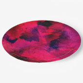 濃い赤と紫はっきりしたとモダン抽象芸術 ペーパープレート (アングル)