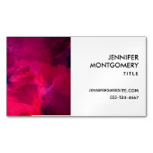 濃い赤と紫はっきりしたとモダン抽象芸術 マグネット名刺 (正面)