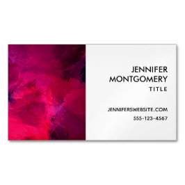 濃い赤と紫はっきりしたとモダン抽象芸術 マグネット名刺