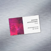 濃い赤と紫はっきりしたとモダン抽象芸術 マグネット名刺 (インサイチュ)