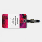 濃い赤と紫はっきりしたとモダン抽象芸術 ラゲッジタグ (裏面横)