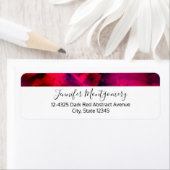 濃い赤と紫はっきりしたとモダン抽象芸術 ラベル (インサイチュ)