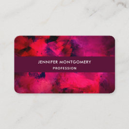 濃い赤と紫はっきりしたとモダン抽象芸術 名刺