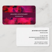 濃い赤と紫はっきりしたとモダン抽象芸術 名刺 (正面/裏面)