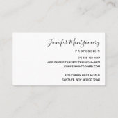 濃い赤と紫はっきりしたとモダン抽象芸術 名刺 (裏面)