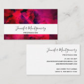 濃い赤と紫はっきりしたとモダン抽象芸術 名刺 (正面/裏面)