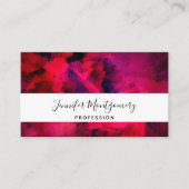 濃い赤と紫はっきりしたとモダン抽象芸術 名刺 (正面)