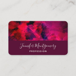 濃い赤と紫はっきりしたとモダン抽象芸術 名刺