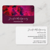 濃い赤と紫はっきりしたとモダン抽象芸術 名刺 (正面/裏面)