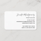 濃い赤と紫はっきりしたとモダン抽象芸術 名刺 (裏面)