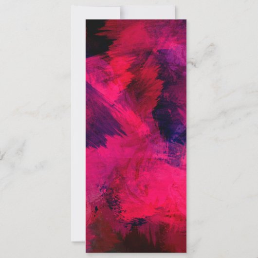 濃い赤と紫はっきりしたとモダン抽象芸術 招待状 (裏面)