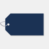 濃い赤と青の卒業帽パーティー景品 ギフトタグ (裏面横)