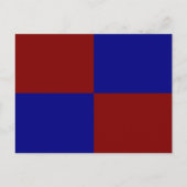 濃い赤と青の長方形 ポストカード (正面)