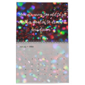 濃い赤のきらめくカスタム時間 カレンダー (1月 2026)