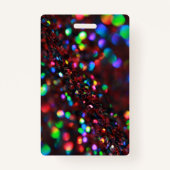 濃い赤のきらめく写真 バッジ (裏面)