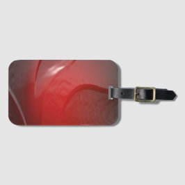 濃い赤のくしゃくしゃのプラスチックテクスチャ ラゲッジタグ