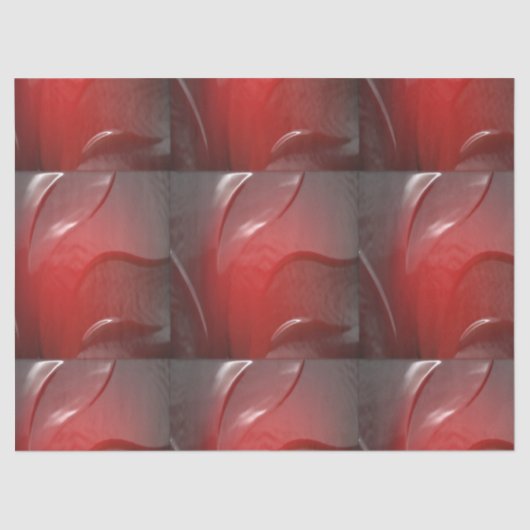 濃い赤のくしゃくしゃのプラスチックテクスチャ 薄葉紙 (正面)