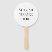 濃い赤のウェルカムハンドファン ハンドファン (裏面)