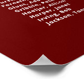 濃い赤のキャンドルが燃える同窓会追悼記念 ポスター (角)