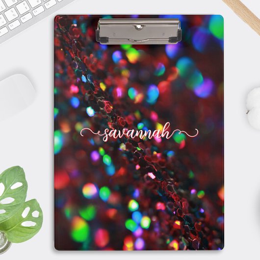 濃い赤のクリップボきらめくード クリップボード