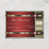 濃い赤のグラデーションを持つ顕著なクロムエフェクト 名刺 (裏面)