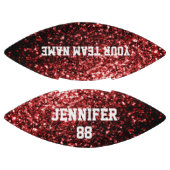 濃い赤のグリッターがチームきらきら光るの名前に輝く アメリカンフットボール (パネル)