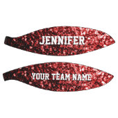 濃い赤のグリッターがチームきらきら光るの名前に輝く バスケットボール (パネル)