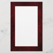 濃い赤のダマスクの筆記用紙 便箋 (正面)