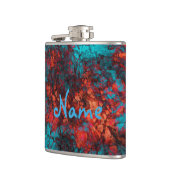 濃い赤のテクスチャをスエード大理石グラニットでテクスチャ フラスク (左)