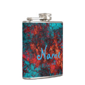 濃い赤のテクスチャをスエード大理石グラニットでテクスチャ フラスク (右)