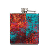 濃い赤のテクスチャをスエード大理石グラニットでテクスチャ フラスク (裏面)