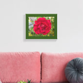 濃い赤のバラ キャンバスプリント (インサイチュ (リビング))
