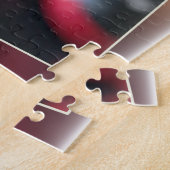 濃い赤のバラ ジグソーパズル (側面)