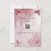 濃い赤のマロンカラーテーマ 招待状 (裏面)