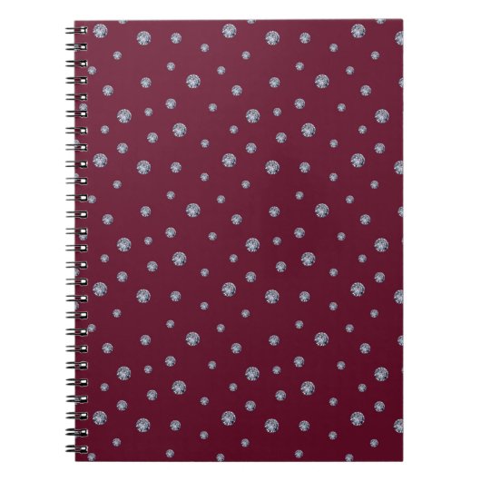 濃い赤のライン石 ノートブック (正面)