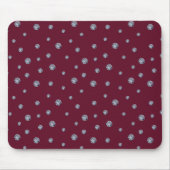 濃い赤のライン石 マウスパッド (正面)