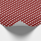 濃い赤のラッピ千鳥格子のング紙 ラッピングペーパー (角)