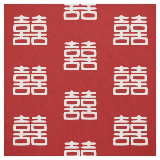 濃い赤の二重の幸せはっきりした- ファブリック (見本)