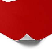 濃い赤の二重の幸せはっきりした- ポスター (角)